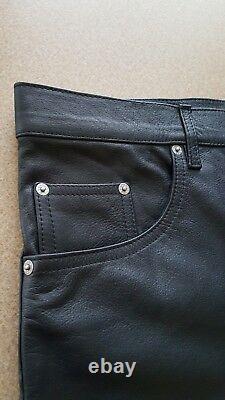 Ultra RARE VINTAGE LEVIS 100% Black Leather Pants LOT 53 SIZE 36/36 MINT