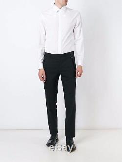 UltraRare&Great Givenchy SS16 Brass Insert Slim Fit Solid Black Pants /Trousers