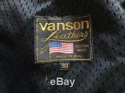 VANSON leather motorcycle pants, size 33