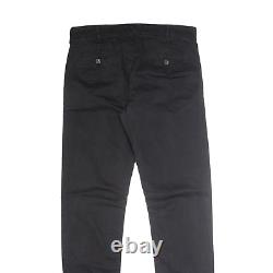 VERSACE JEANS Chino Trousers Black Slim Straight Mens W34 L34