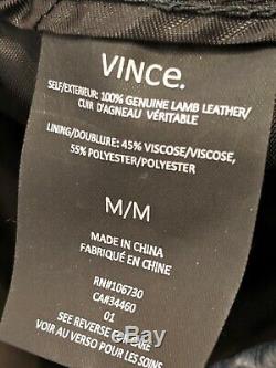 VINCE Men's Black Lamb Leather Jogger Pants Retail $895 NR
