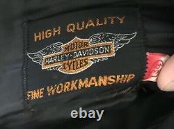 VINTAGE 50s HARLEY DAVIDSON MOTORCYCLE MENS sz 34 X 26 BLACK LEATHER PANTS