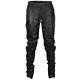 Viparo Black Lambskin Leather Slim Track Trousers Pants Izzy