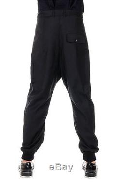 VIVIENNE WESTWOOD LONDON Men Black Wool Low Crotch Trousers Pants Italy Made