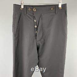 VIVIENNE WESTWOOD Size 28 x 31 Black Solid Lana Wool Casual Pants