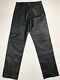 Vtg 90s Guess Jeans Men's 100% Genuine Leather Pants Black Size 32x30