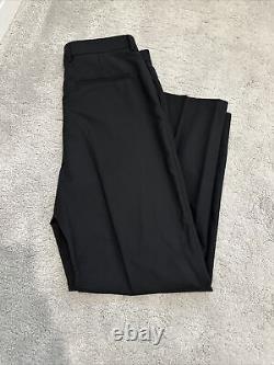 Valentino Dark Black Tailored Wool Mohair Trousers Pants IT50 L UK 34 BNWT