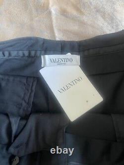 Valentino Mens Black Wool Pants Sz 46/36 US NWT $1535