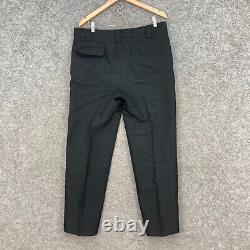 Valentino Mens Dress Pants Size 52 Cotton Silk Black Pleated Straight 37302