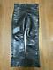 Vanson Authentic Leather Pants Black 32 Used From Japan