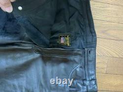 Vanson Leather Pants Size 32 Black Authentic Japan