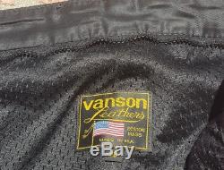 Vanson USA Leathers Cafe Racer Motorcycle Biker Leather Pants Sz 38