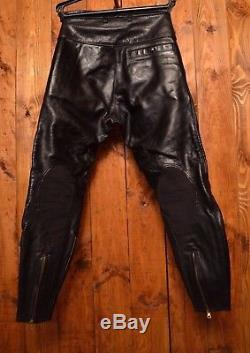 Vanson USA Leathers Perforated Cafe Racer Motorcycle Biker Leather Pants 34-l