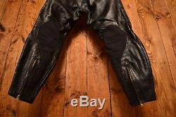 Vanson USA Leathers Perforated Cafe Racer Motorcycle Biker Leather Pants 34-l
