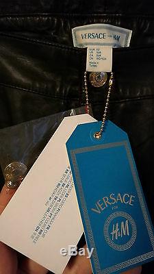 Versace x H&M Limited Edition Leather Studs Pants EU 52 US 36 BNWT DEAD STOCK