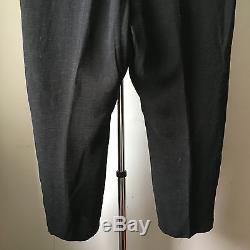 Very Cool RICK OWENS Black ASTAIRE CROPPED Casual Pants Trouser Sz 48
