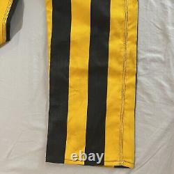 Vintage 80s Big Smith Overalls Black And Yellow Striped Rodeo Workwear Pants