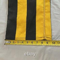 Vintage 80s Big Smith Overalls Black And Yellow Striped Rodeo Workwear Pants