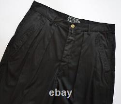 Vintage 80s CLOSED MARITHE FRANCOIS GIRBAUD Pleated Pants Trousers L Italy Black