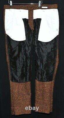 Vintage Anderson & Sheppard Of Savile Row Donegal Fleck Tweed Wool 38 W Brown