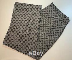 Vintage Gucci Mens GG Monogram Logo Jean Pants Black & Grey Size 42