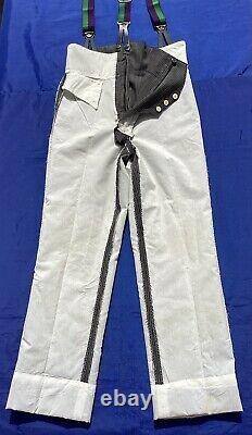 Vintage Spanish High Waisted Pinstripe Horse Riding Pants+Braces W 32 L 30