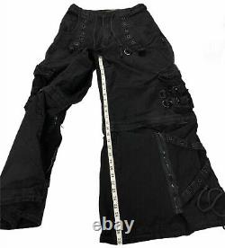 Vintage Tripp NYC Dang Goodman Rave Goth Club Cargo Pants Zip Shorts Large Mens