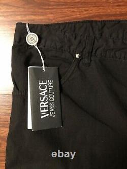 Vintage Versace Jeans Couture Pants Wide Leg Size 42 (IT 56) Black 2002-2004
