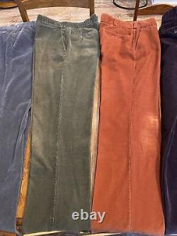 Vtg Lot Of 6 LL Bean Pants Mens Size 45 & 36x34x33 Corduroy Relaxed Straight USA