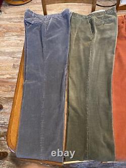 Vtg Lot Of 6 LL Bean Pants Mens Size 45 & 36x34x33 Corduroy Relaxed Straight USA