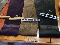 Vtg Lot Of 6 LL Bean Pants Mens Size 45 & 36x34x33 Corduroy Relaxed Straight USA