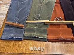 Vtg Lot Of 6 LL Bean Pants Mens Size 45 & 36x34x33 Corduroy Relaxed Straight USA