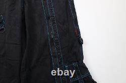 Vtg Y2K Streetwear Mens M Faded Baggy Super Wide Leg Skater Cargo Pants Black