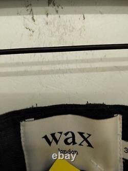 WAX London Men's Suit Trousers W 32 in Black Cotton