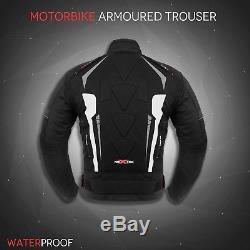 Waterproof Motorbike Racing Suit Motorcycle Cordura Jacket Trouser Leather Boots