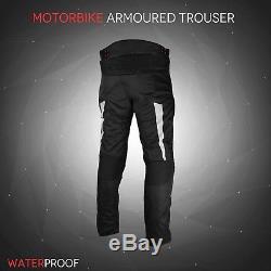 Waterproof Motorbike Racing Suit Motorcycle Cordura Jacket Trouser Leather Boots