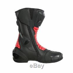 Waterproof Motorcycle Motorbike Suit Cordura Jacket Trouser Gloves Boots Red Set