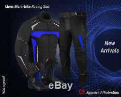 Waterproof Motorcycle Suit with Boots Motorbike Cordura Jacket Armoured Trouser