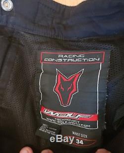 Wolf Leather Motorcycle Racing Trousers Size 34 Waist 31 Inside Leg