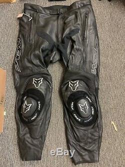 Wolf Motorcycle leather trousers Black Uk 38 Mint Condition