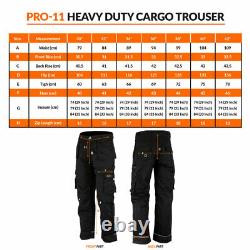 WrightFits Men Cargo Work Trousers Combat Pants With Cargo Pockets W34 L29 PRE