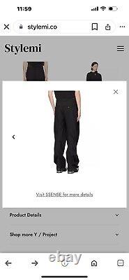 Y project Men's Black Banana Trousers SOLD OUT ONLINE