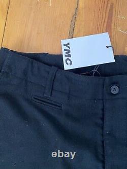 Ymc You Must Create Mens Black Wool Trousers Size 32