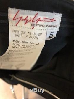 Yohji Yamamoto Costume D'Homme Cotton Trouser Pants- Sz 5 (34)-unhemmed- Luxury