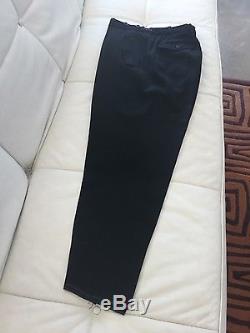 Yohji Yamamoto Men's Black Wool Suspender Trousers, size M