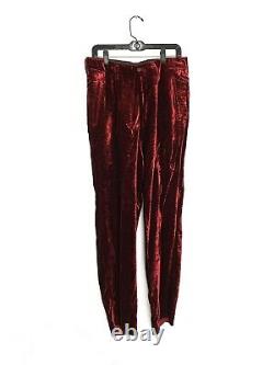 Yohji Yamamoto Pour Homme AW1999 Red Velvet Pants Size Large
