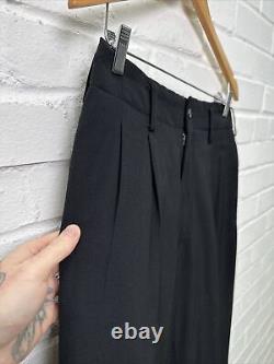 Yohji Yamamoto Pour Homme Double Pleated Wool Trousers Size Small