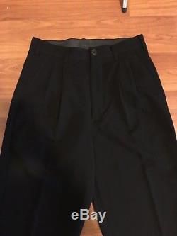 Yohji Yamamoto Pour Homme Vintage Black Pleated Trousers Side Panel Men's Small