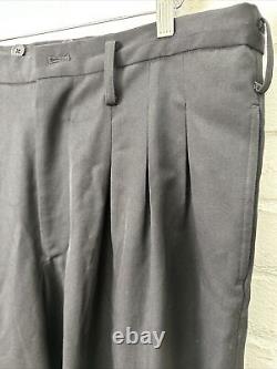 Yohji Yamamoto Wool Trousers Wide Dropped Crotch Wrap Around Size 2
