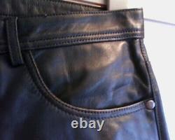 ZARA MAN Lads Mens Real Leather Trousers Jeans Sheep Leather Skinny Fit BNWT